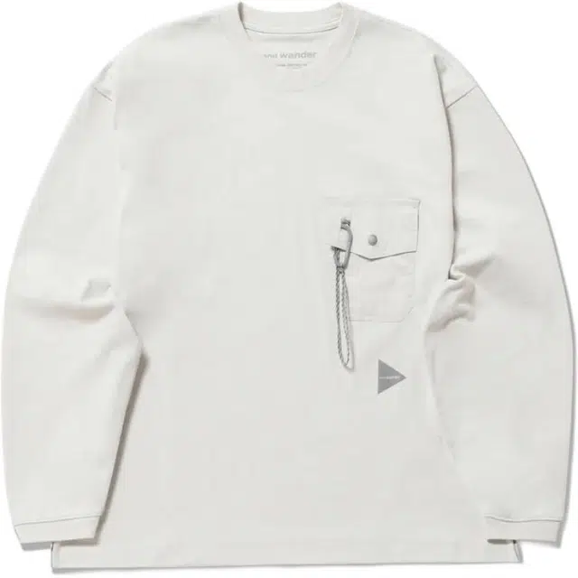 and wander FW25 heavy cotton pocket LS T T