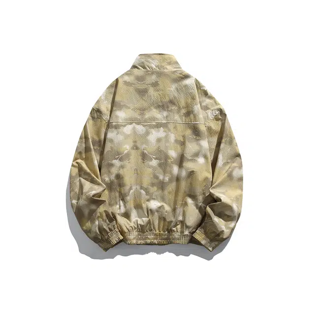领航骆驼 日常通勤百搭户外情侣款秋季迷彩扎染上衣防泼水防风耐磨登山服外套  夹克  男女同款