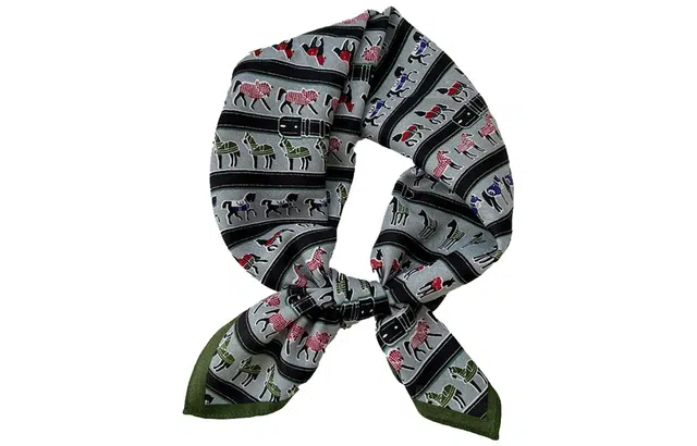 优幽兰 时尚百搭系脖高级感复古小方巾设计感小众老钱风领巾妈妈优雅气质减龄薄围巾衬衫西装包包装饰 丝巾 女款