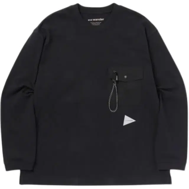 and wander FW25 heavy cotton pocket LS T T
