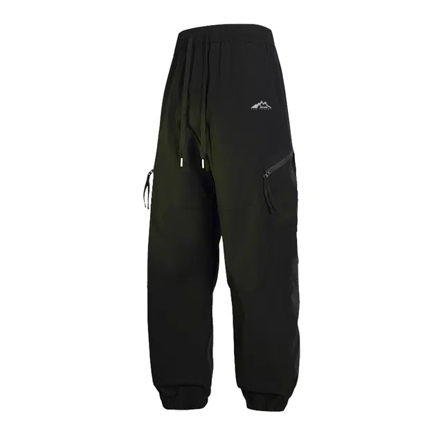 赛琪 美式弯刀宽松速干伞兵阔腿长裤复古纯色简约基础立体剪裁解构显高显瘦百搭户外通勤束脚工装裤 男女同款