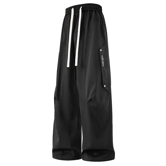 海尔斯 简约字母印花舒适百搭系带休闲裤 男女同款