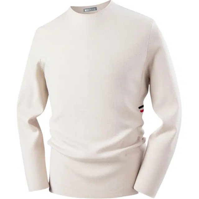 红豆 高克重羊毛暖衫细腻亲肤绒圆领秋冬保暖针织衫打底衫上衣毛衣 男款