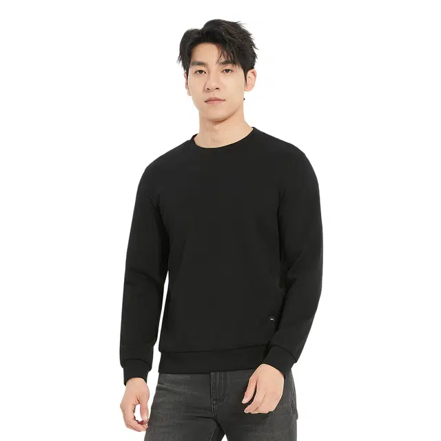 利郎 商务通勤质感简约百搭圆领纯色商务休闲秋季卫衣 男款