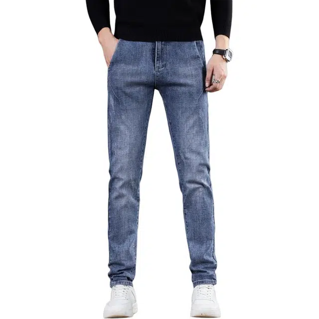 海尔斯 男士春秋季长裤直筒修身牛仔裤 男款