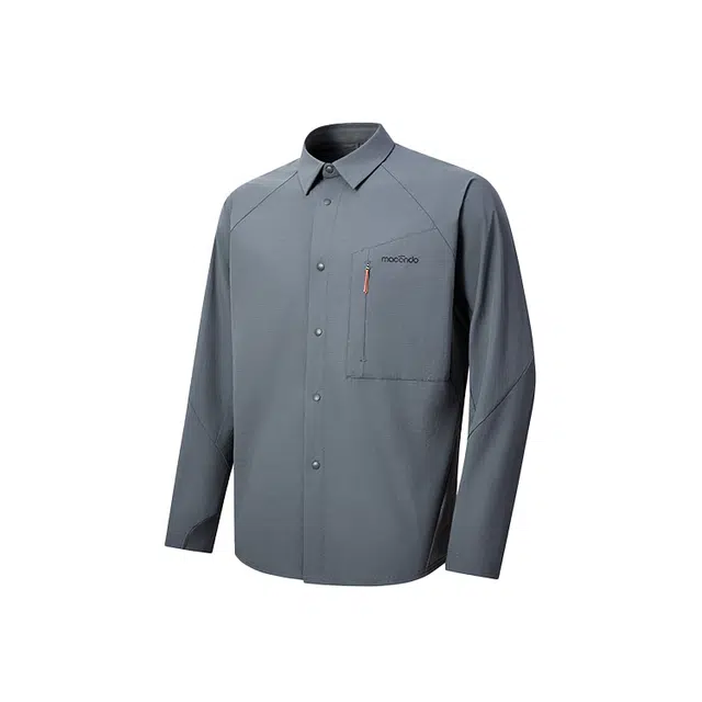 马孔多 吸湿速干后片空气胶囊网布运动衬衫 男款