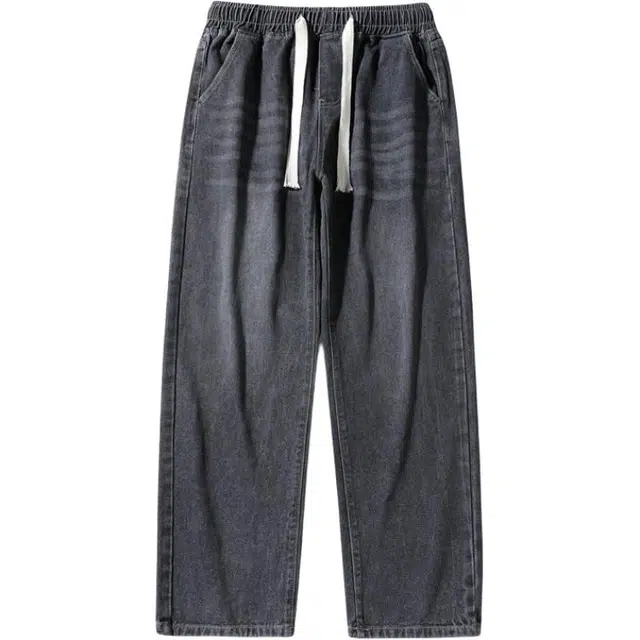 海尔斯 简约潮牌美式舒适百搭系带牛仔裤 男款