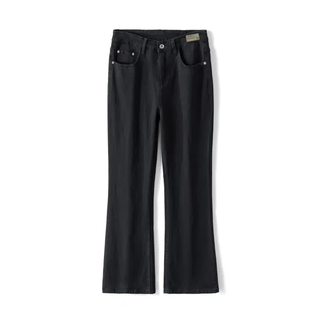 下层基础 微喇弯刀通勤休闲百搭美式巴黎简约柔感不硬舒适亲肤中腰水洗牛仔裤 男女同款