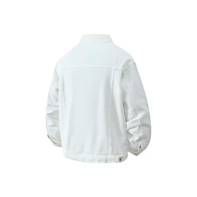 哲源 美式复古高街风上衣简约纯色水洗做旧多口袋基础款春秋外套潮牌舒适日常百搭翻领休闲夹克 男女同款