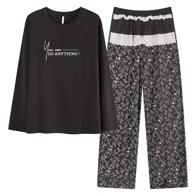 俏薇妮 舒适春秋女长袖休闲可外穿家居服睡衣套装 女款