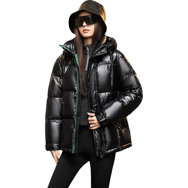 鸭鸭 免洗系列 时尚韩版休闲百搭短款冬季外套户外运动防寒保暖连帽面包羽绒服 男女同款