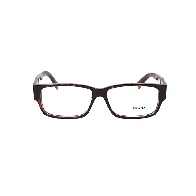 Prada Symbole Rectangular Optical Glasses Tortoise