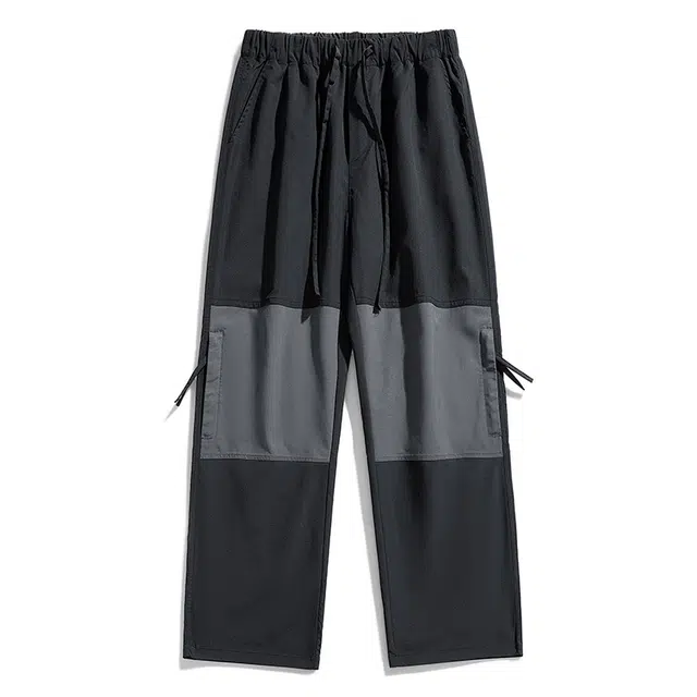 海尔斯 简约百搭美式高街舒适潮流中腰宽松系带休闲裤 男款