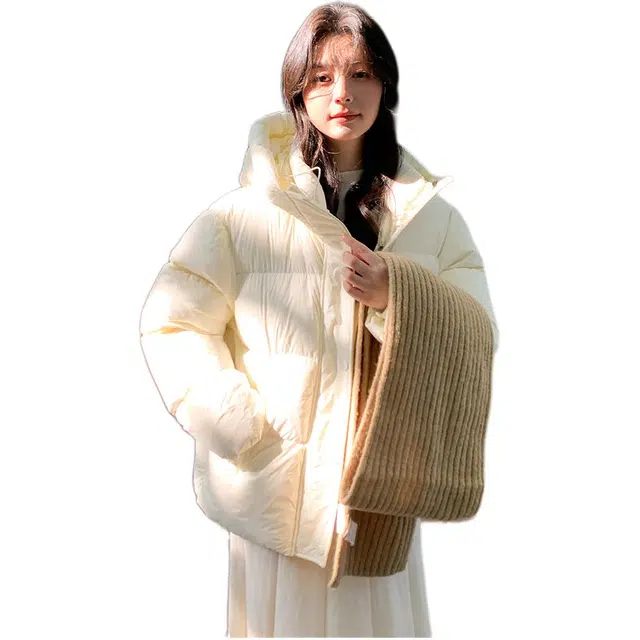 思蓓儿 短款女冬季超好看泡芙面包服加厚外套棉服 女款