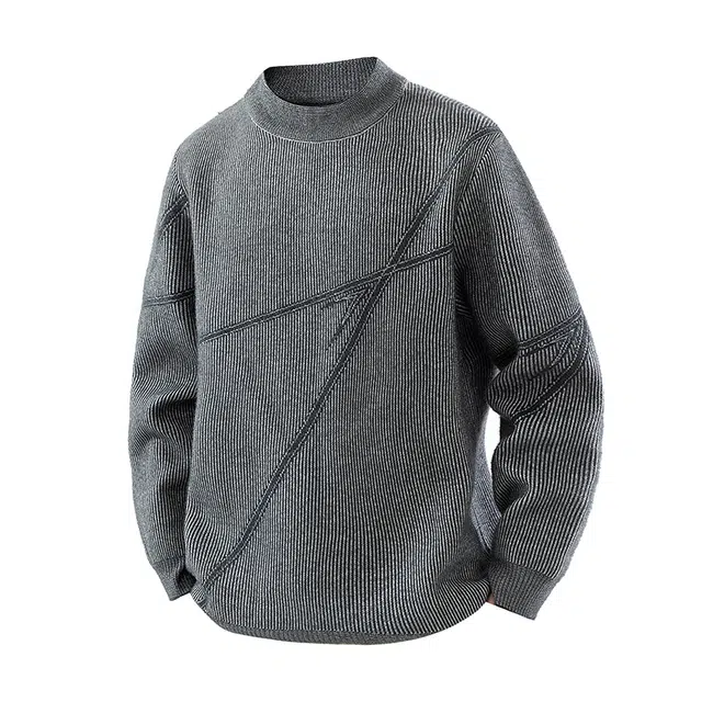 秋冬美式复古潮流舒适百搭落肩圆领开衫毛衣 男女同款