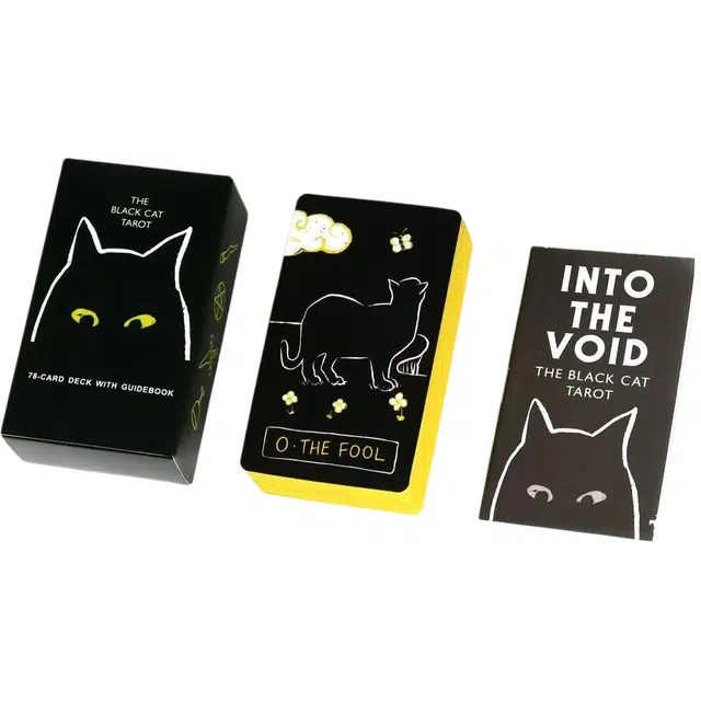 启启 深入虚空 黑猫塔罗牌 韦特系 喷色金边 其他桌游