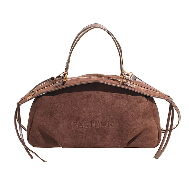 草丛喵喵喵 小众设计通勤褶皱复古 麂皮绒 单肩斜挎手提包 女款 多色