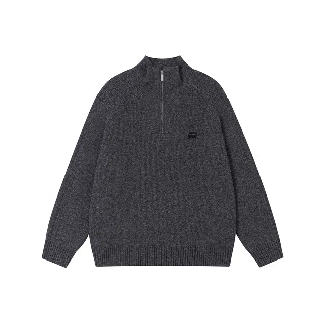 FORNINES Wool Blend Half-Zip Sweater