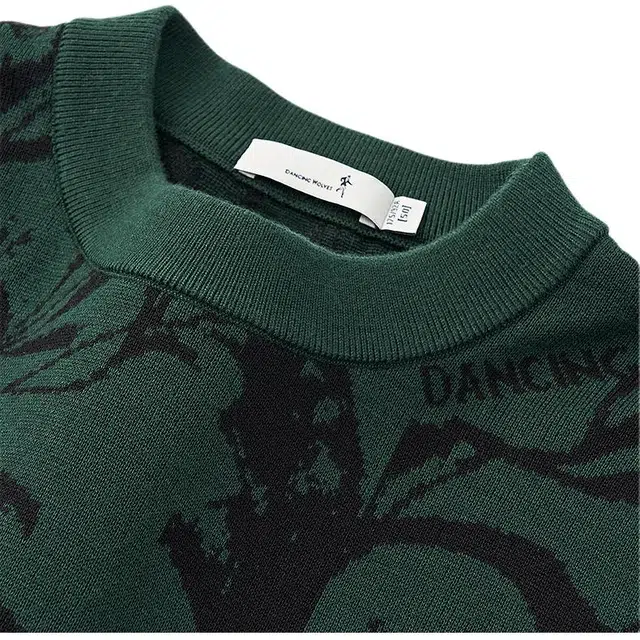 与狼共舞 时尚重工提花个性满印潮流百搭舒暖亲肤圆领毛衣 男款