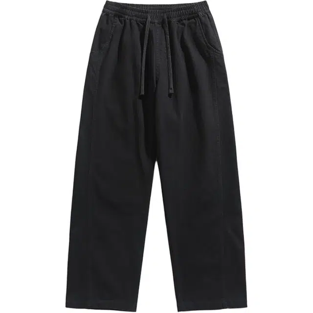 海尔斯 简约百搭美式高街直筒宽松系带休闲裤 男款