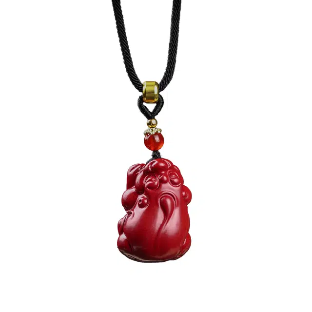 镯钰瑭 招财貔貅 新中式国潮复古民族风吉祥瑞兽纳福 聚财吸金 诸事顺意 日常通勤百搭高级感#好运 再造辰砂朱砂 项链 男女同款情侣款