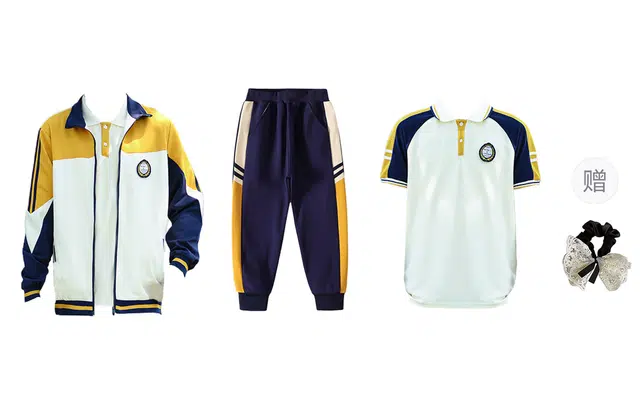 涂诗菲 学院风拼接撞色通勤气质显瘦外套学生班服运动会男女同款情侣套装