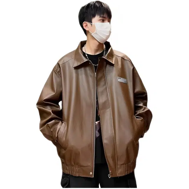 木木兔 美式潮流质感学院风外套时尚小众设计感复古日常简约通勤夹克 男款