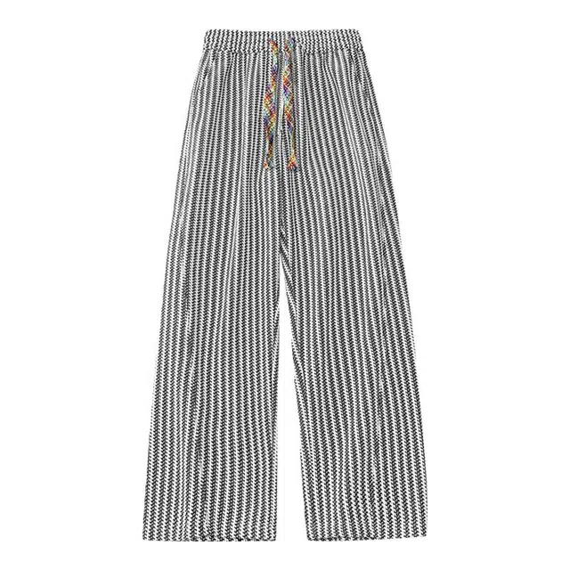 海尔斯 时尚百搭条纹宽松直筒休闲裤 男款