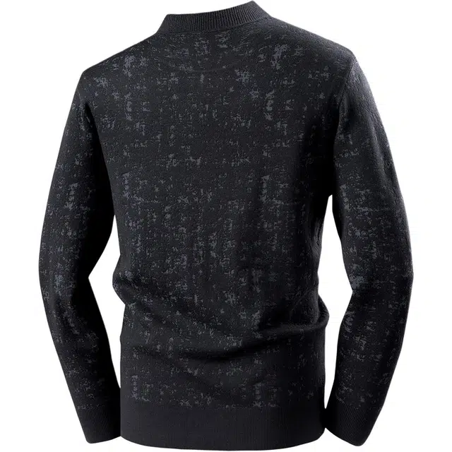 红豆 含羊毛桑蚕丝不规则提花个性不撞衫秋冬保暖打底针织衫上衣毛衣 男款