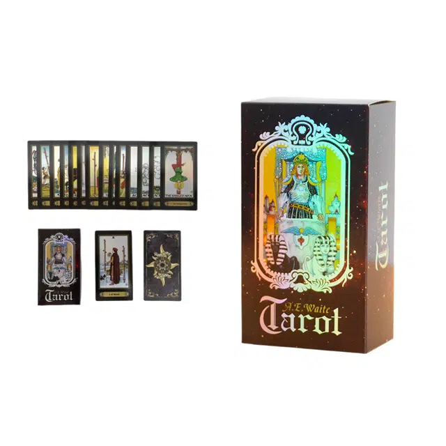 愉跃猫 塔罗牌素面镭射银 卡牌纸牌闪卡 新颖 创意 其他桌游