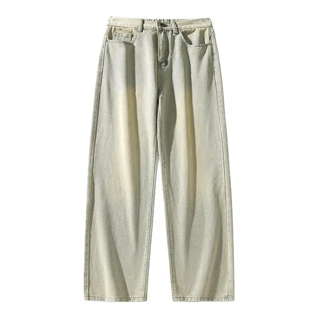 海尔斯 简约复古加绒加厚舒适百搭牛仔裤 男女同款