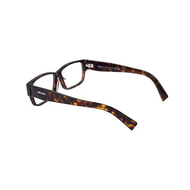 Prada Symbole Rectangular Optical Glasses Tortoise