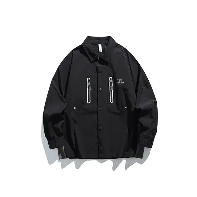 领航骆驼 山系户外三防泼水长袖衬衣骑行徒步旅行登山反光拉链轻量化透气速干外套   衬衫  男女同款