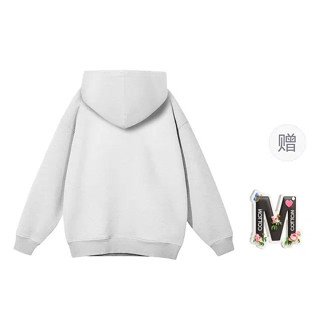 棉购 重磅刺绣潮流连帽春秋秋冬宽松加厚慵懒风上衣卫衣 男女同款