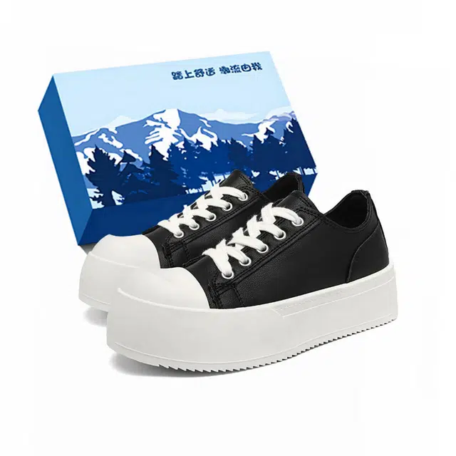 小鹿米利 极简大头高街厚底德比鞋潮情侣通勤休闲皮鞋 耐磨防滑 板鞋 男女同款