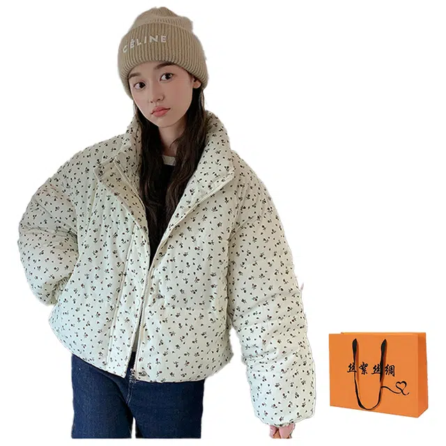丝絮丝绸 冬季韩系学院风加厚保暖棉袄外套棉服 女款
