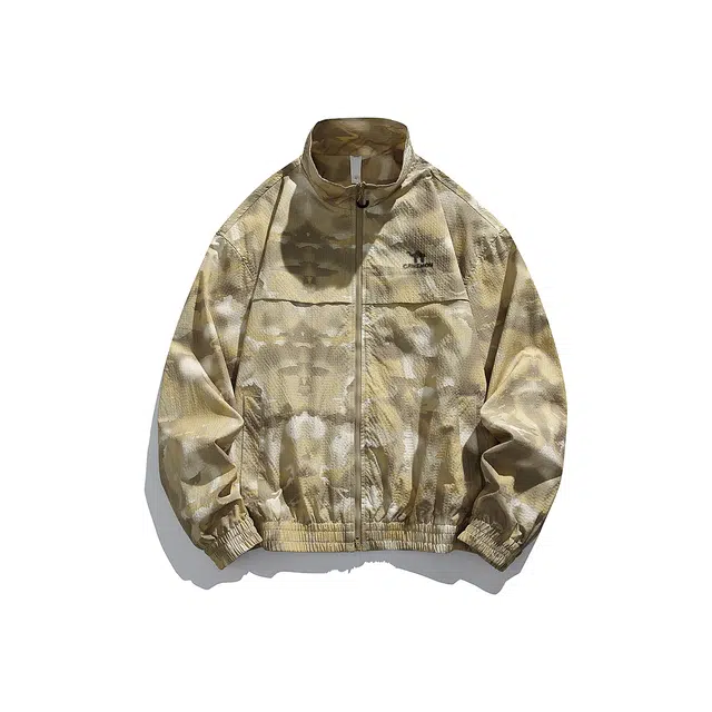 领航骆驼 日常通勤百搭户外情侣款秋季迷彩扎染上衣防泼水防风耐磨登山服外套  夹克  男女同款