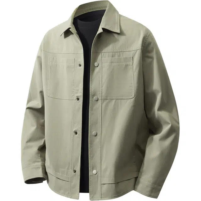 红豆 挺括易打理工装风翻领休闲通勤衬衫式茄克衫百搭外套夹克 男款