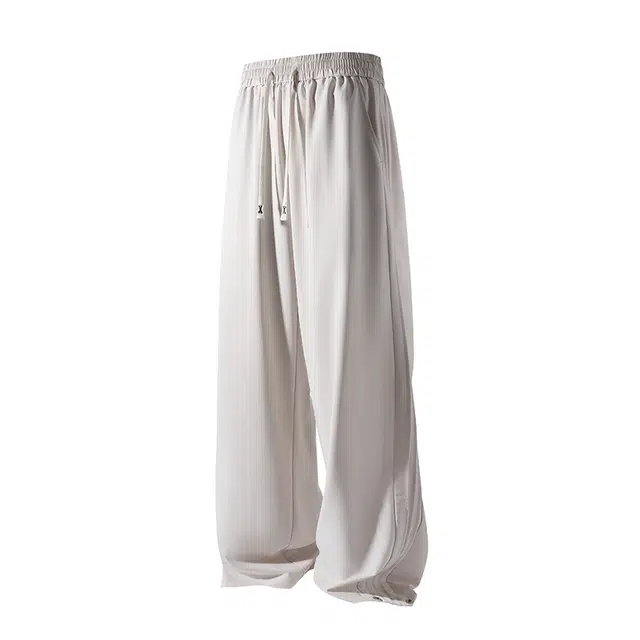 海尔斯 简约百搭美式高街舒适中腰直筒系带纯色休闲裤 男款