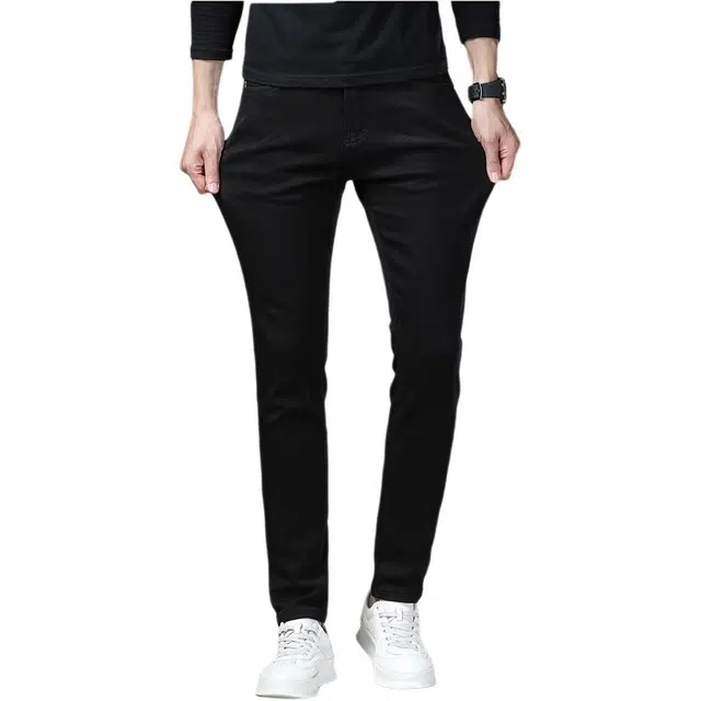 吉肯蒂 潮牌修身水洗长裤时尚百搭牛仔裤 男款