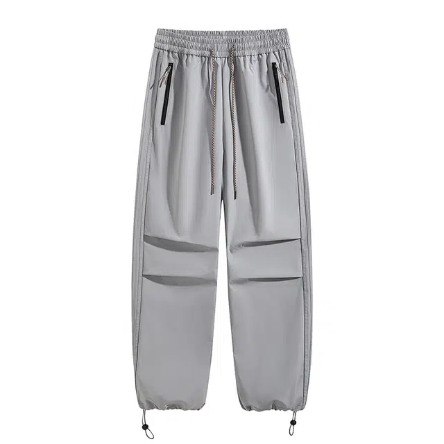 海尔斯 简约百搭中腰纯色直筒宽松系带休闲裤 男款