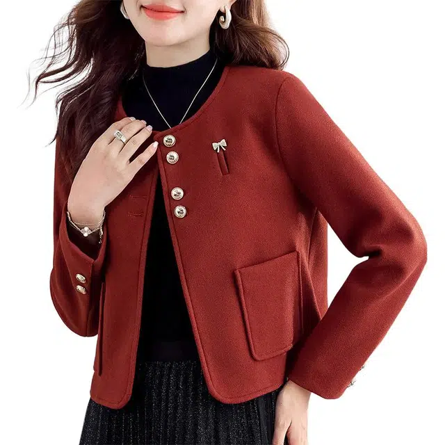 左岸 清新气质时尚百搭长袖截短外套 女款