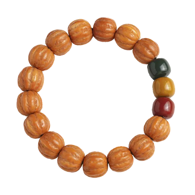 茂琼 新中式复古风文玩高品质配饰瑙红绿灯美观雅致色彩鲜艳时尚气质精致工艺高级感串珠盘玩手捻指#好运 猴头核桃 手串 男款