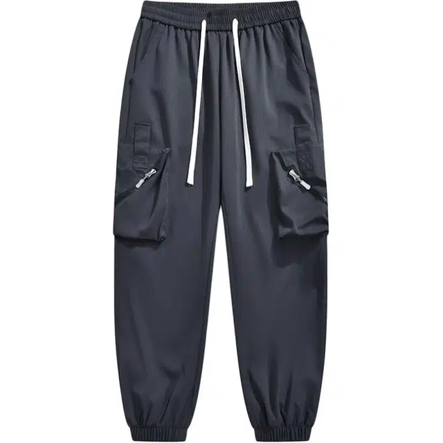 海尔斯 纯色百搭中腰宽松束脚系带休闲裤 男款