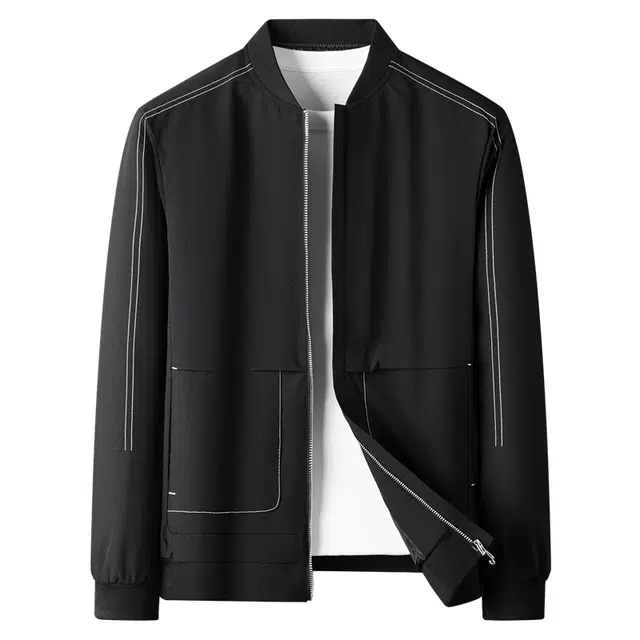 卡丹狄诺 男士美式经典复古潮流工装外套高街风翻领宽松百搭户外休闲春秋季飞行员棒球领夹克男 男款