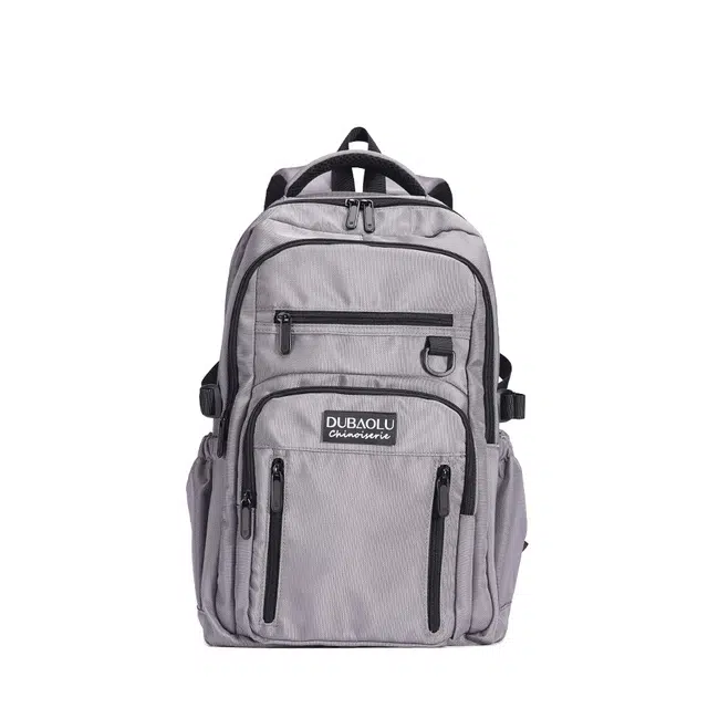 都宝路 质感日常通勤百搭高颜值潮流轻便 织物 双肩包 常规 男款 灰色/黑色