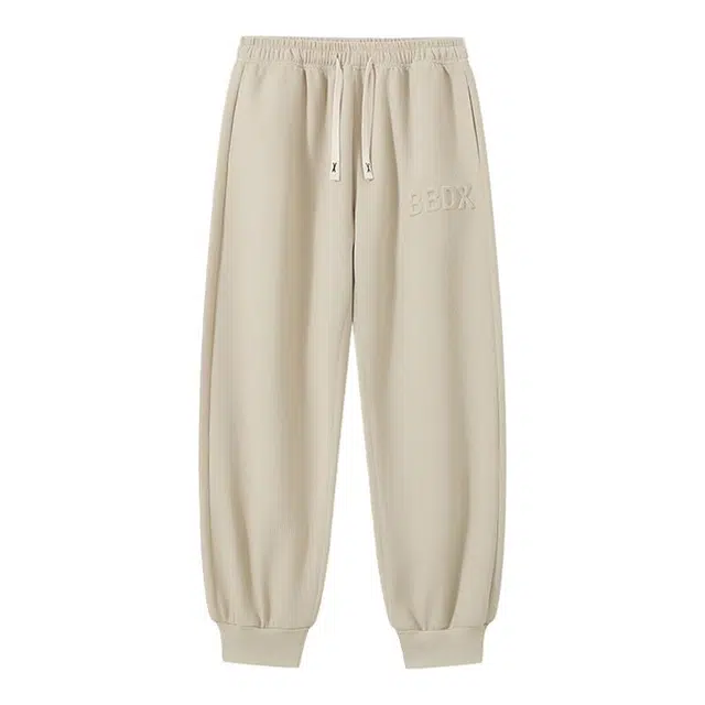 海尔斯 字母印花户外中腰宽松束脚系带休闲裤 男款