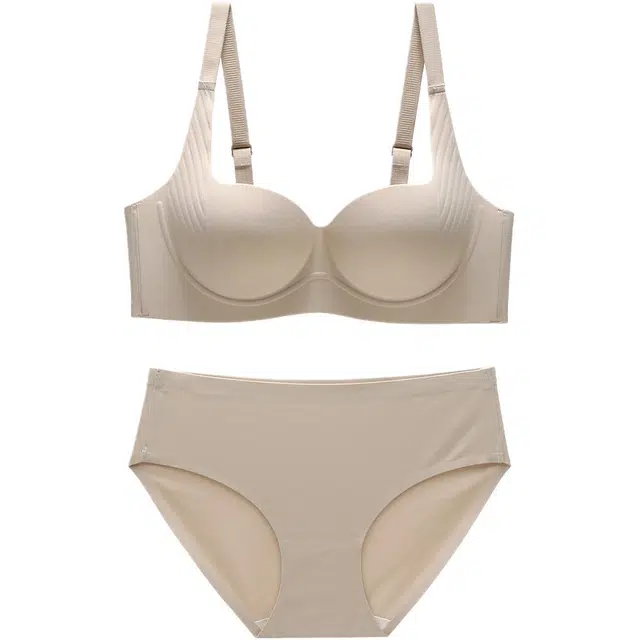 轻迎 亲肤透气无痕女柔软舒适小胸聚拢显大圆圆杯软支撑无钢圈防下垂小芭甜文高级感胸罩 女款