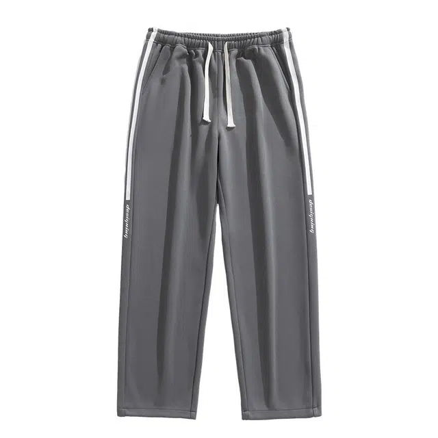 海尔斯 简约宽松百搭美式高街中腰直筒系带休闲裤 男款