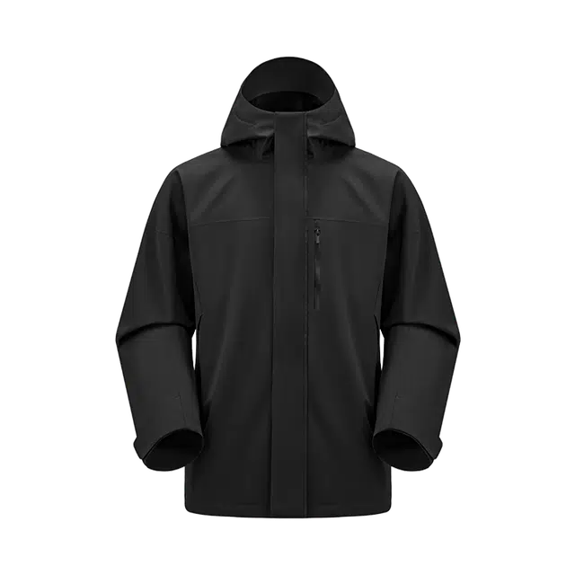 网易严选  纯色户外可拆卸内胆连帽三合一防水防风透气耐磨保暖百搭透湿不闷汗外套夹克男春秋徒步旅行石下雪翼 冲锋衣 男女同款